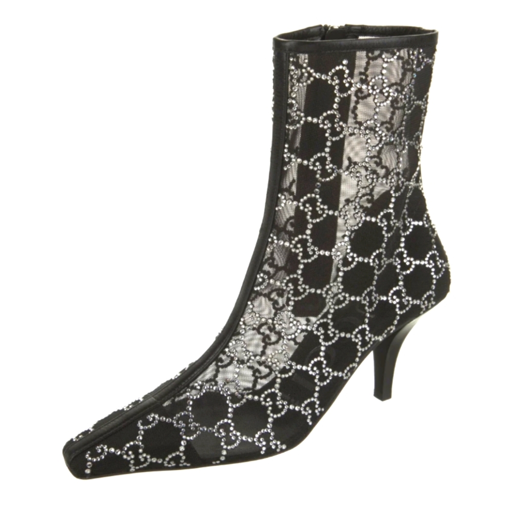 Gucci Crystal Mesh bootie
